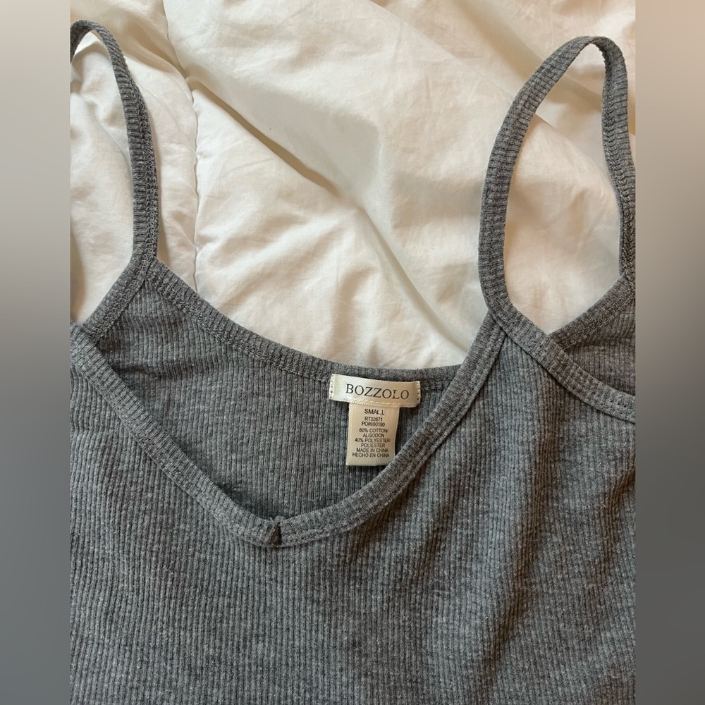 Grey Cropped Tank - Picture 4 of 5
